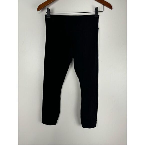 Lululemon Women's Wunder Under High-Rise Crop Leggings Black Size 4 - Picture 1 of 5